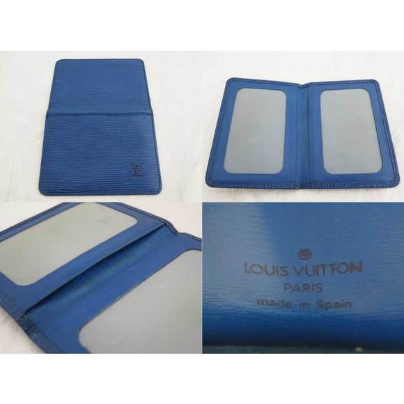 Louis Vuitton Vertical Card Case Epi Leather Blue - Picture 3 of 6